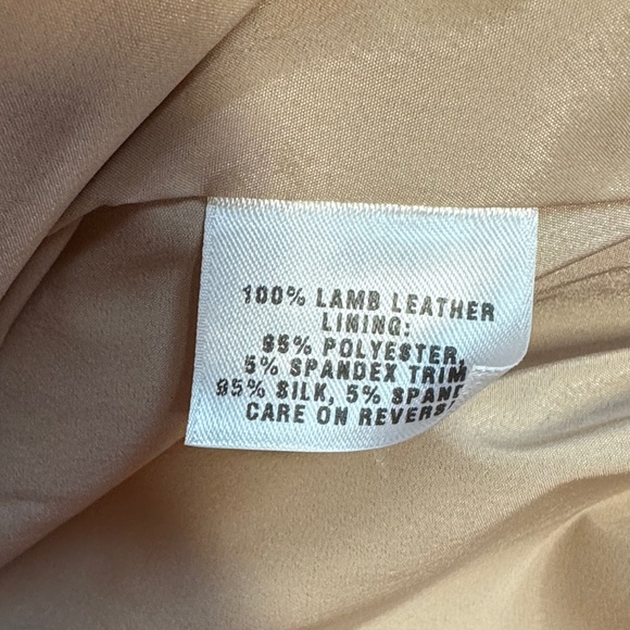 St. John Sport by Marie Gray Orange Lamb Leather Jacket with Gold Accents - Picture 6 of 12